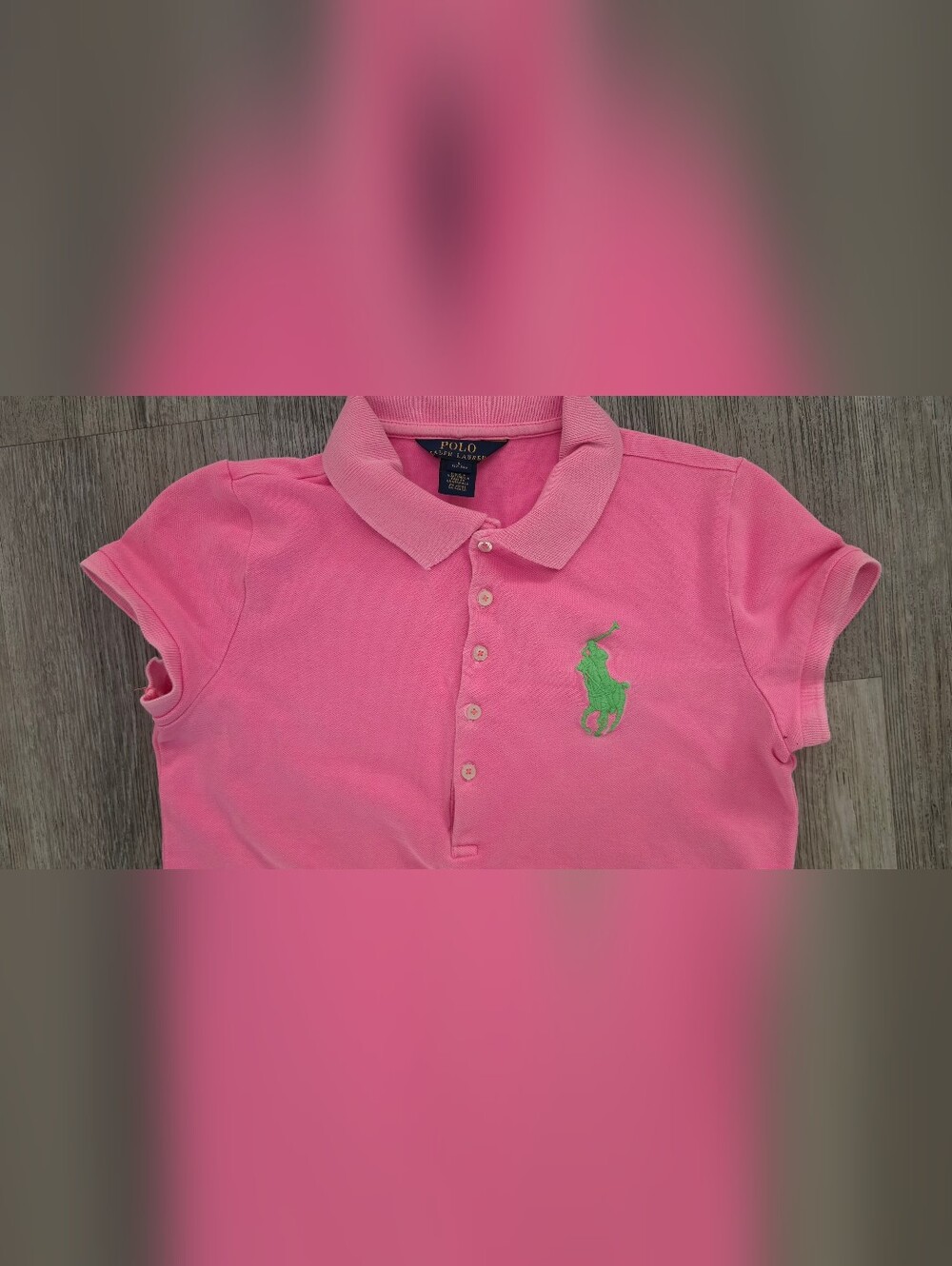 Polo Ralph Lauren Pink Cotton Polo with Green Pony